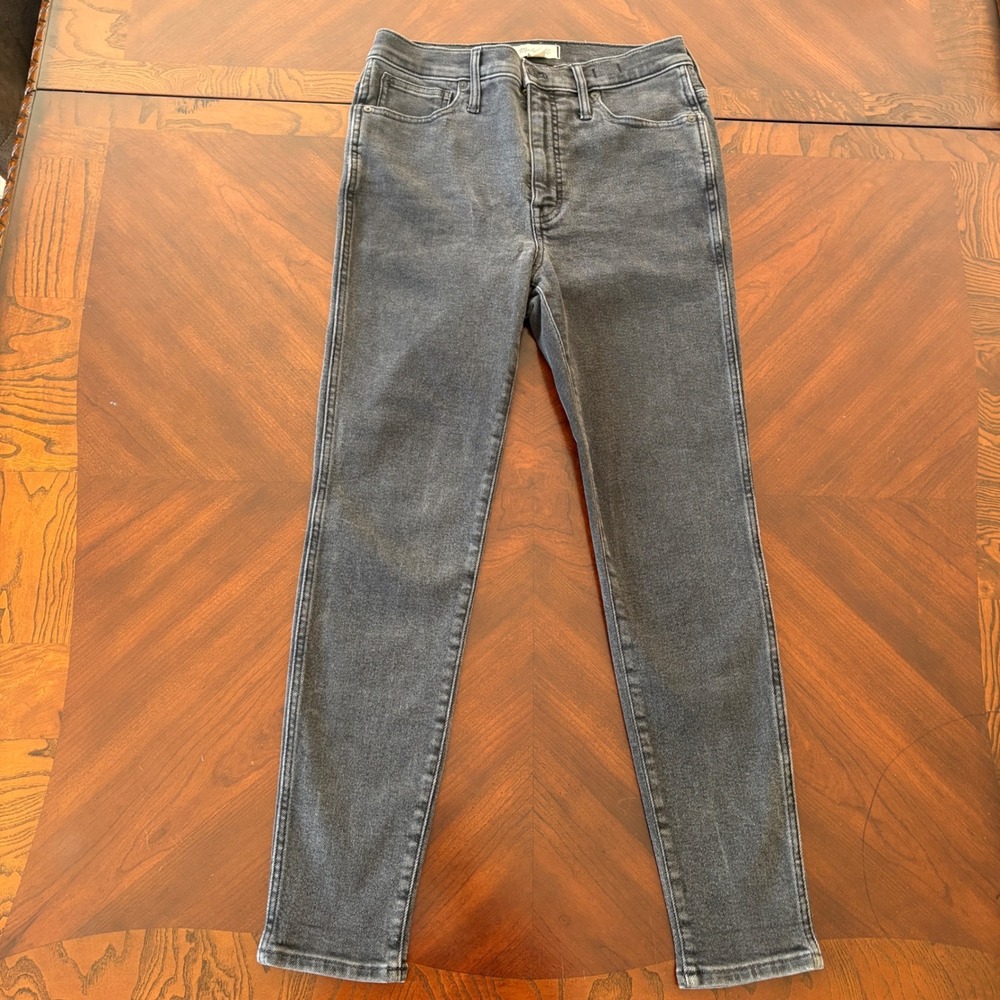 Madewell 10" High-Rise Skinny Jeans 30 Charcoal Black Gray
